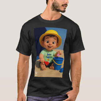 babyJoy Serie 9 #3: ¡Abeja Feliz! Camiseta para Ho