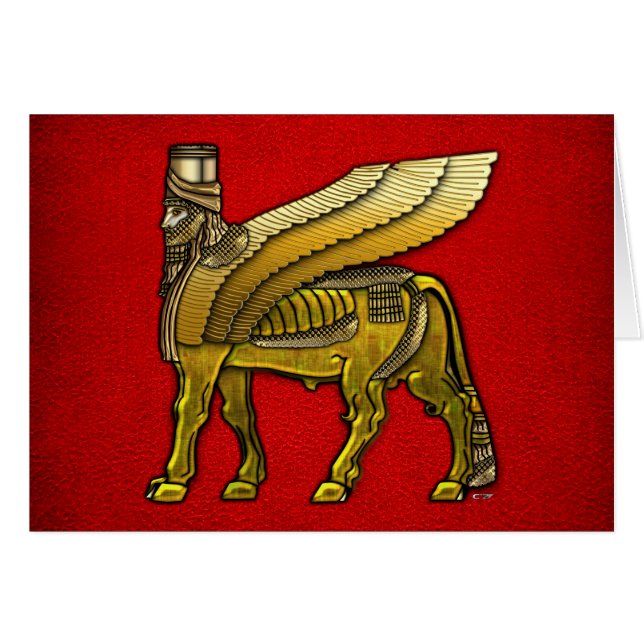 Babylonian Winged Bull Lamassu (Anverso (Horizontal))