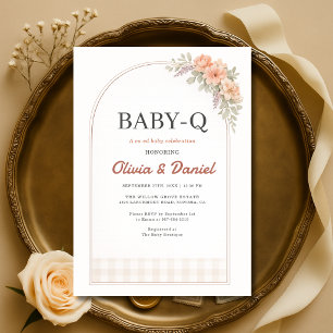 BabyQ Barbacoa a Cuadros Invitación para Baby Show