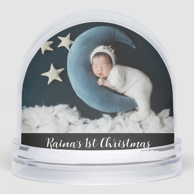 Baby's 1st Christmas - Photo Snow Globe Keepsake (Anverso)