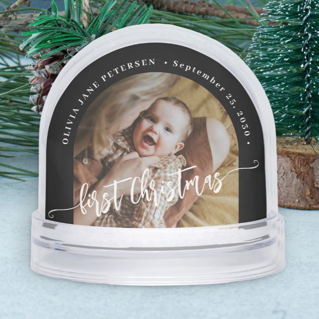 Baby's first Christmas custom 2 photo personalized (Subido por el creador)