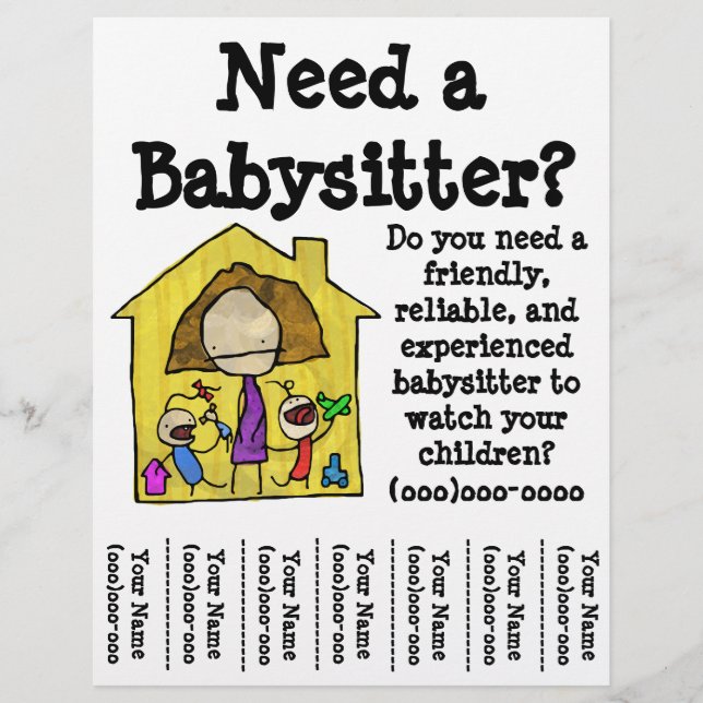 Babysitter Flyer (Frente)