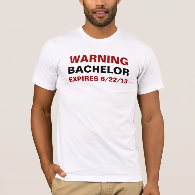 Bachelor personalizar de camisetas con fecha de ca (Anverso)