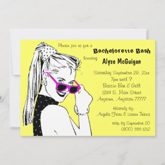Bachelorette Bash Invitación Amarilla