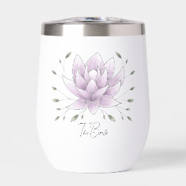 Bachelorette Botella de agua rosa Lotus personaliz