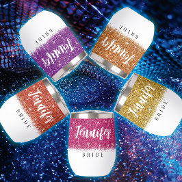 Bachelorette Bride Violet Purpurina Girly