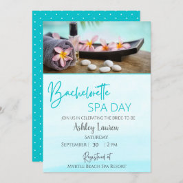 Bachelorette Chicas Blue Spa Invitación