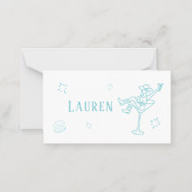 Bachelorette Coastal Doble Tarjeta de Lugar