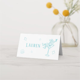 Bachelorette Coastal Doble Tarjeta de Lugar