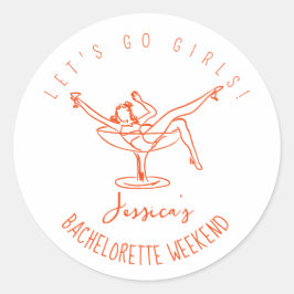 Bachelorette favorece a pegatina personalizado