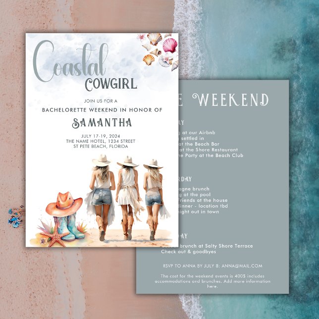 Bachelorette Invitación Itineraria (Subido por el creador)
