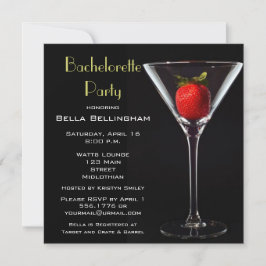Bachelorette Martini Glass Invitación