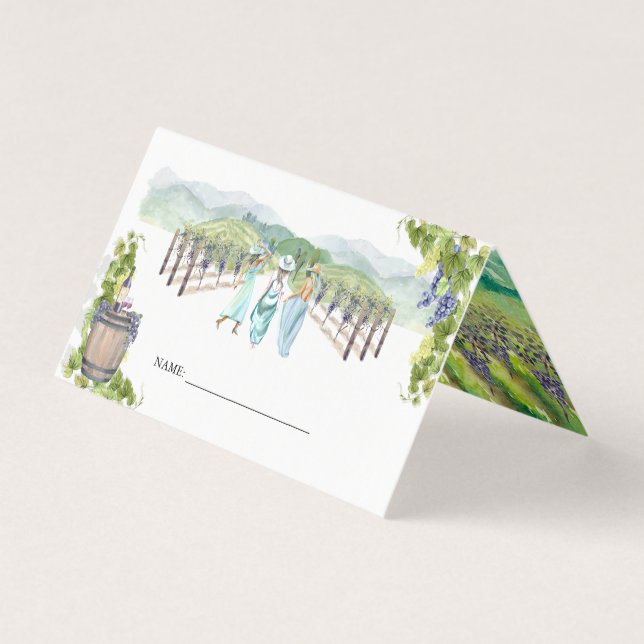 Bachelorette Napa | Tarjeta de lugar de nombre (Anverso)