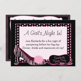 Bachelorette Pajama Party Invitación