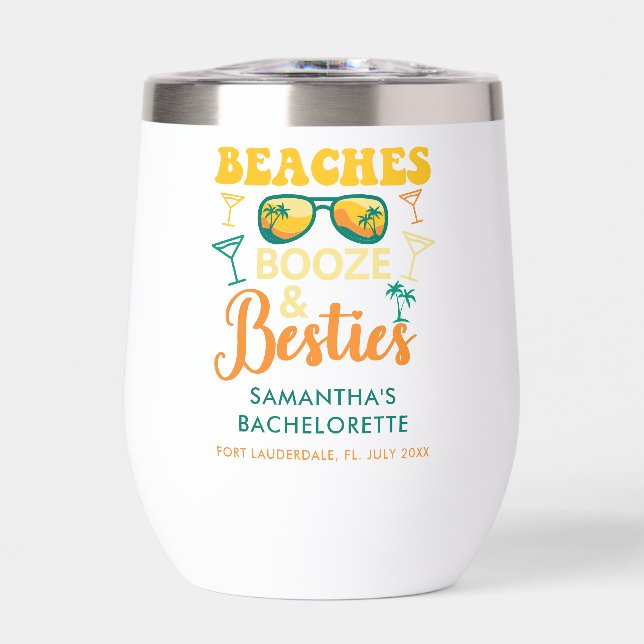 Bachelorette Party Beats Booze Besties Personaliza (Frente)