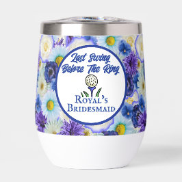 Bachelorette Party Bridal Shower Golf Blue Floral
