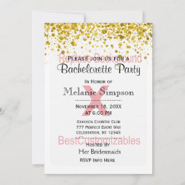 Bachelorette Party con plantilla de Confetti de or