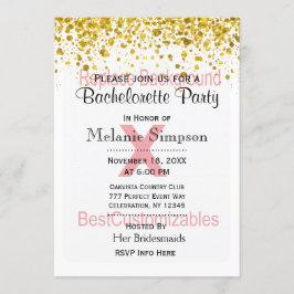 Bachelorette Party con plantilla de Confetti de or