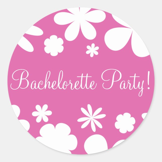 Bachelorette Party Daisy Chain Sello para sobres (Anverso)