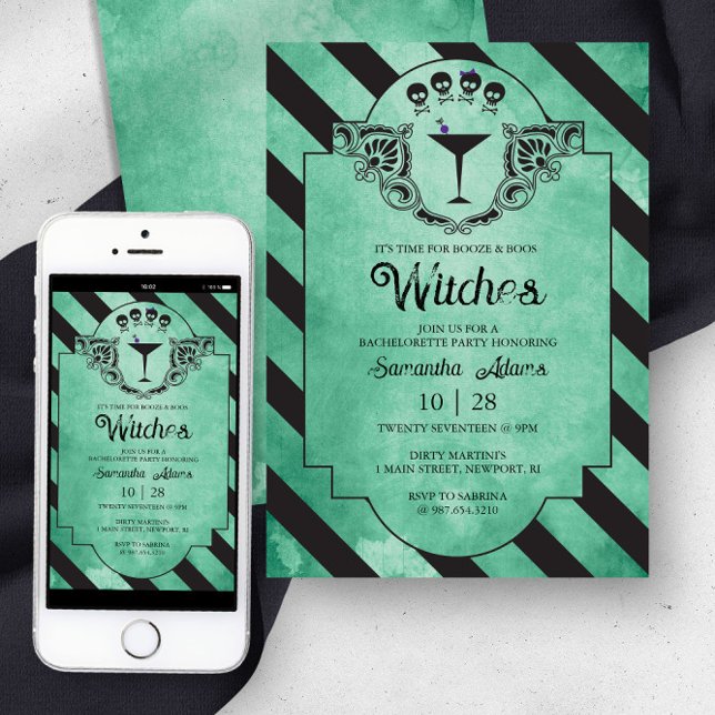 Bachelorette Party Invitaciones a Halloween para A (Subido por el creador)
