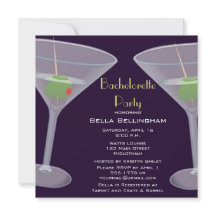 Bachelorette Party Martini Invitación