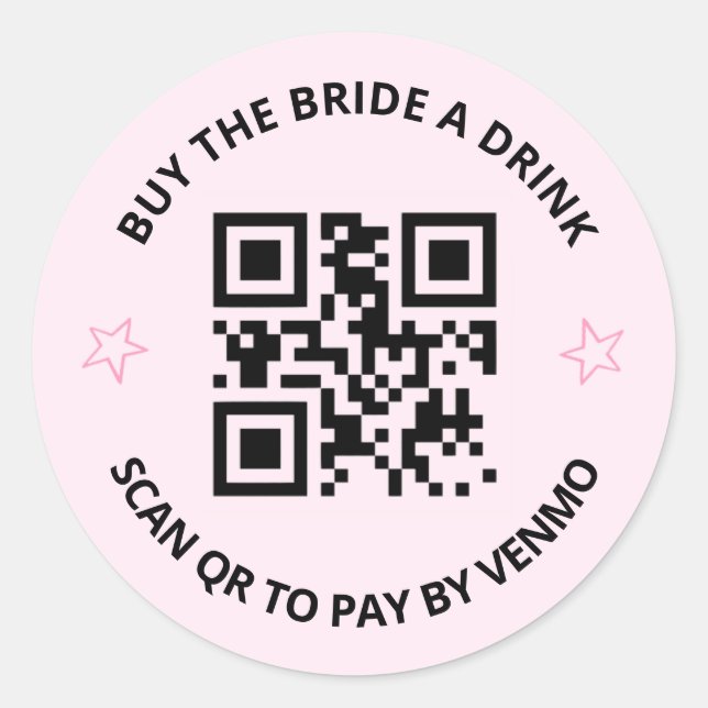 Bachelorette QR/Venmo Pegatina (Anverso)