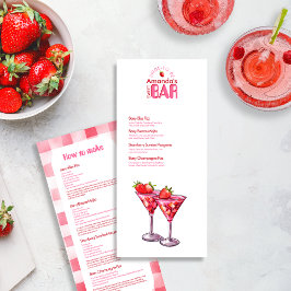 Bachelorette Strawberry Sweet Bar Cocktail Menú