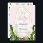 Bachillerato sórdido o invitación de fiesta<br><div class="desc">Invite a sus huéspedes a una escapada de soltero o a cualquier fiesta con temática bohú con esta invitación personalizado. Con letras a mano que simplemente dicen "¡Fiesta!" y texto de personalizable, esta invitación es lo suficientemente versátil como para encajar en cualquier desierto o soire bohemio. Los suculentos acuarelas y...</div>