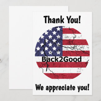 Back2Good Flat 5x7 Tarjeta de agradecimiento