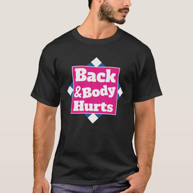 Back Body Hurts Quote Workout Gym Top (Anverso)