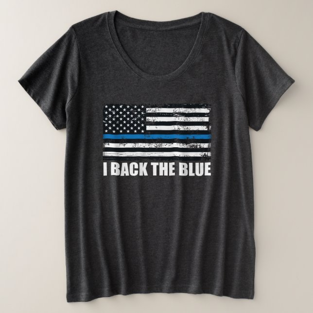 Back the Blue Thin blue line USA Flag MAGA WWG1WA (Anverso del diseño)