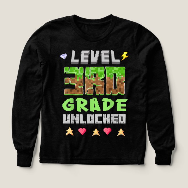 Back to School 3rd Grade Boys Gamer  (Diseño frontal)