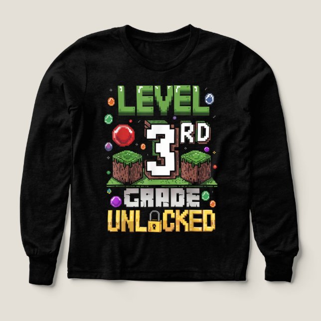 Back to School 3rd Grade Boys Gamer  (Diseño frontal)