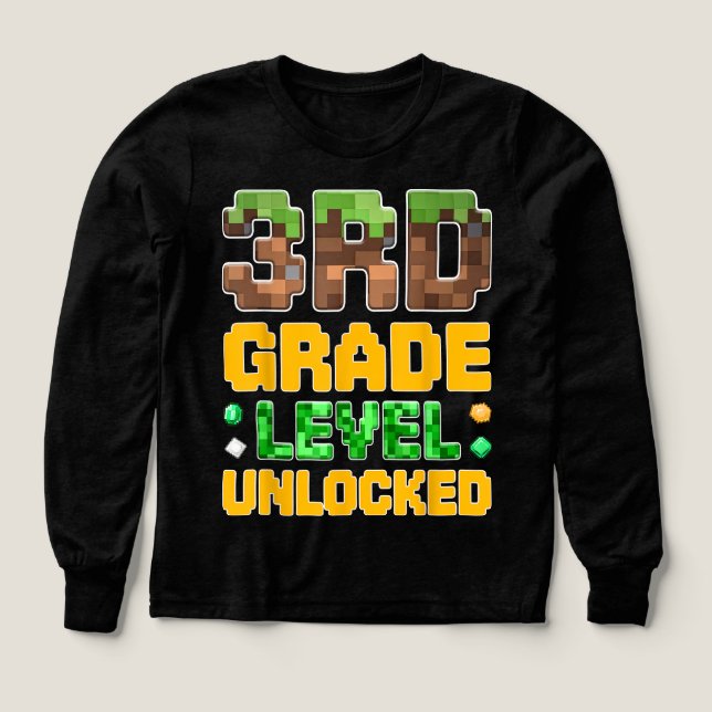 Back to School 3rd Grade Boys Gamer  (Diseño frontal)
