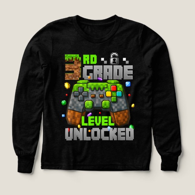 Back to School 3rd Grade Boys Gamer  (Diseño frontal)