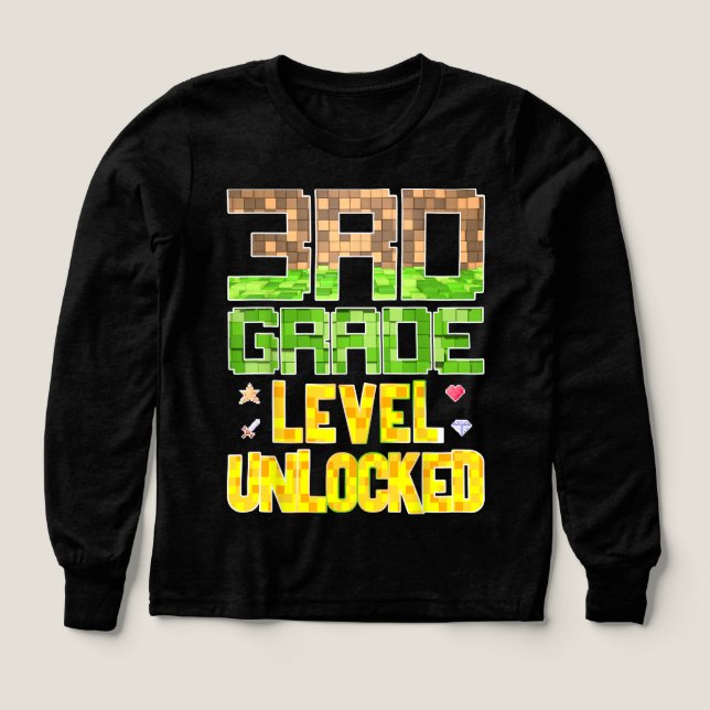 Back to School 3rd Grade Boys Gamer  (Diseño frontal)