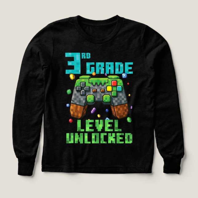 Back to School 3rd Grade Boys Gamer  (Diseño frontal)