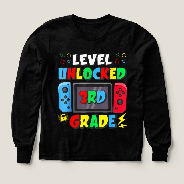 Back to School 3rd Grade Boys Gamer  (Diseño frontal)