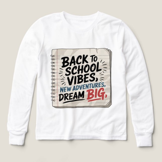 Back to School Vibes – Boys’ Dream Tee (Diseño frontal)