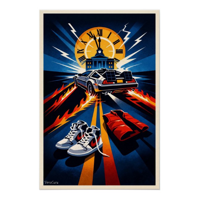 Back to the Future Inspired Symbolic Movie Poster (Anverso)