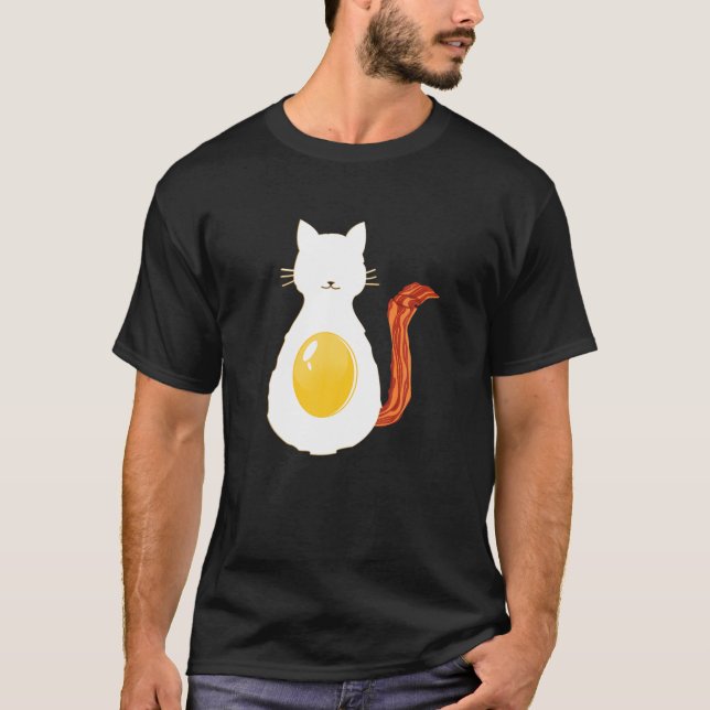 Bacon de la graciosa camiseta del gato y Kitt de d (Anverso)