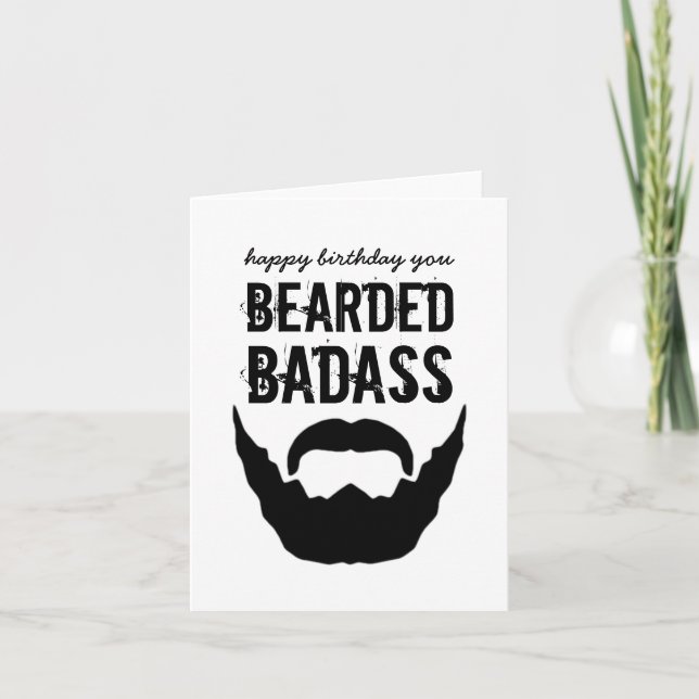 Bada con barba** Tarjeta de cumpleaños (Anverso)