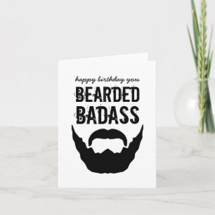 Bada con barba** Tarjeta de cumpleaños