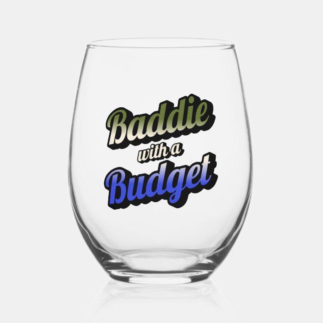 Baddie con un vaso de vino sin vapor (Anverso)