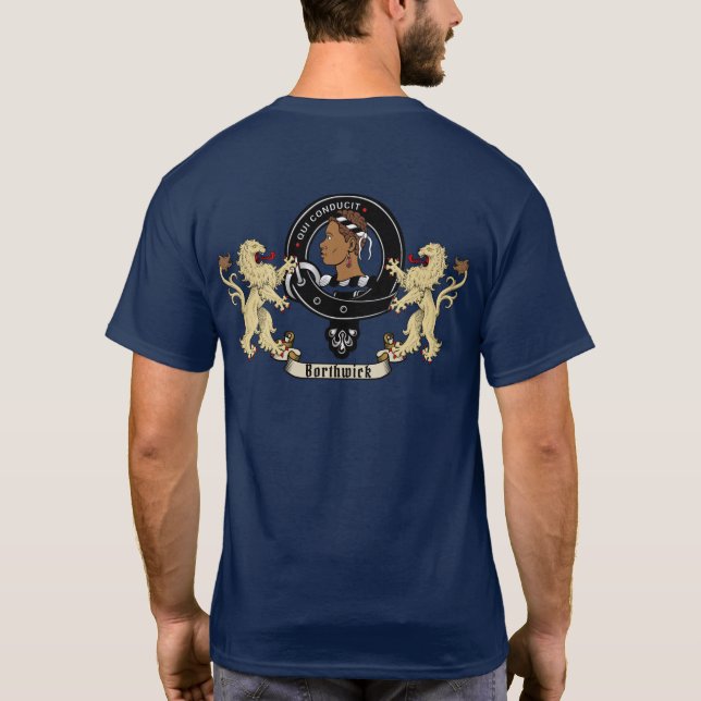 Badge del clan Borthwick y camiseta Tartán (Reverso)
