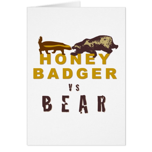 Badger de miel contra oso (Frente)