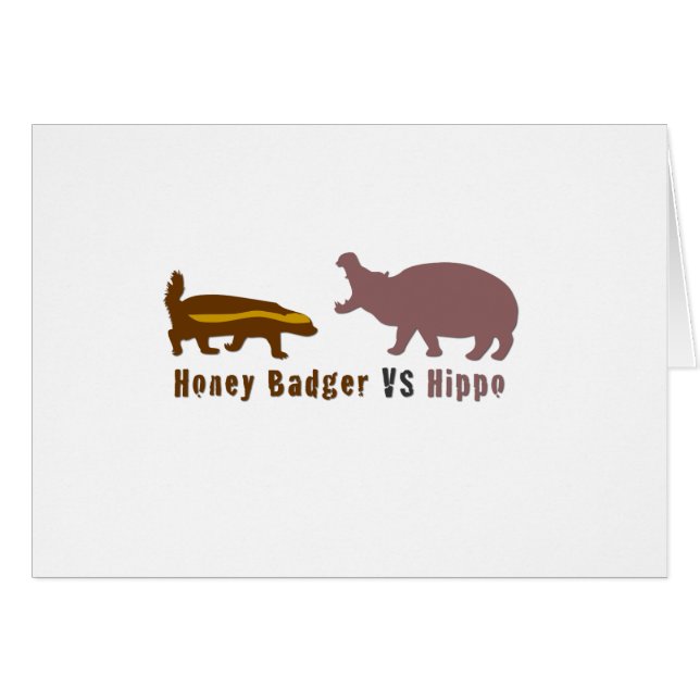 Badger de miel vs Hippo (Anverso (Horizontal))