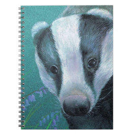 Badger en cuaderno de arte fino de madera azul