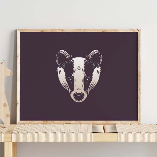 Badger | Impresión de muros para animales de bosqu (Subido por el creador)