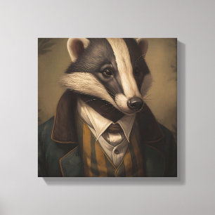 Badger In a Suit   Arte Animal   Animal en un traj